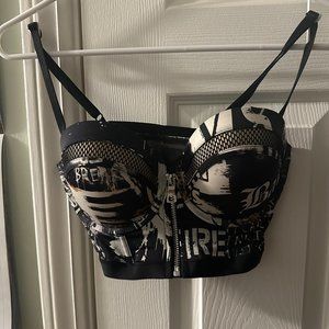 VS x Balmain Graffiti, Zipper Bra